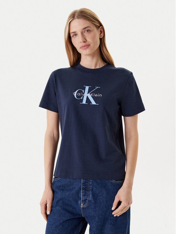 Calvin Klein Jeans Marškinėliai · Tamsiai mėlyna