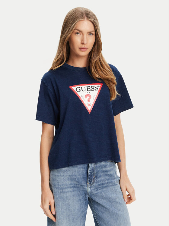 Guess Jeans Marškinėliai · Tamsiai mėlyna