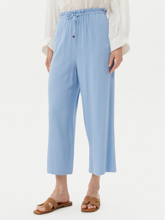 ONLY Medžiaginės kelnės · Mėlyna · Regular Fit