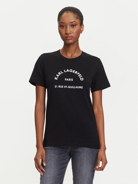 KARL LAGERFELD Marškinėliai · Juoda