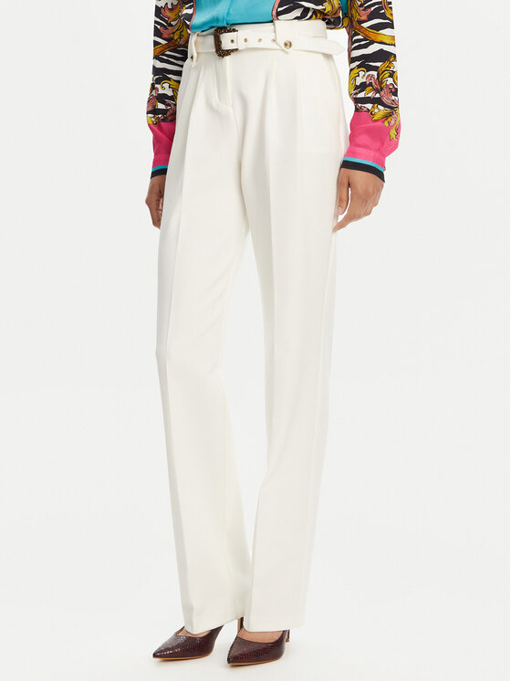 Versace Jeans Couture Medžiaginės kelnės · Balta · Regular Fit