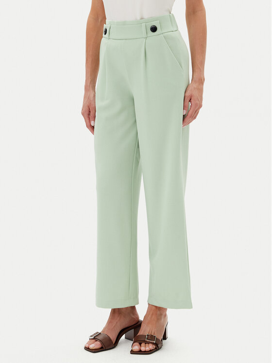 JDY Medžiaginės kelnės · Žalia · Regular Fit