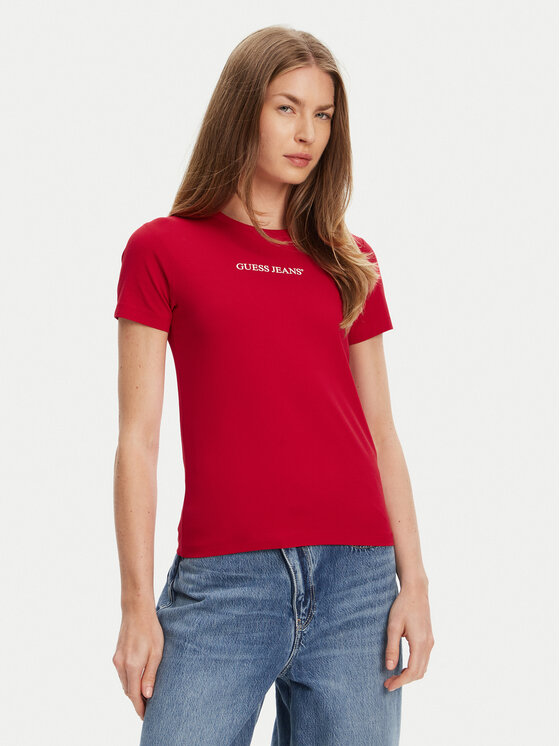 Guess Jeans Marškinėliai · Raudona