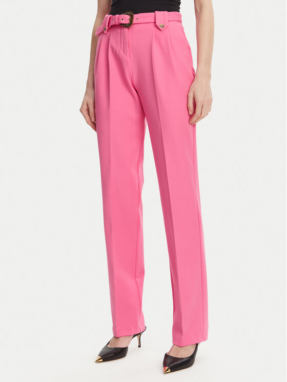 Versace Jeans Couture Medžiaginės kelnės · Rožinė · Regular Fit