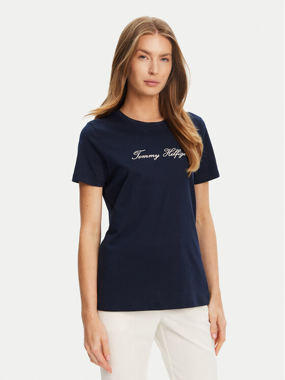 Tommy Hilfiger Marškinėliai · Tamsiai mėlyna