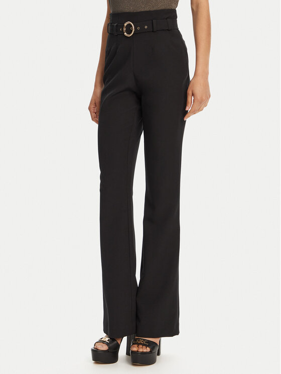 Just Cavalli Medžiaginės kelnės · Juoda · Slim Fit