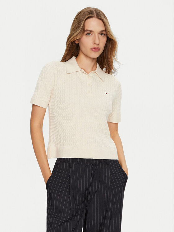 Tommy Hilfiger Megztinis · Écru · Regular Fit