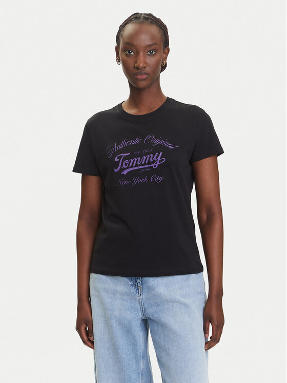Tommy Jeans Marškinėliai · Juoda
