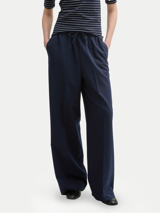 Tom Tailor Denim Medžiaginės kelnės · Tamsiai mėlyna · Regular Fit
