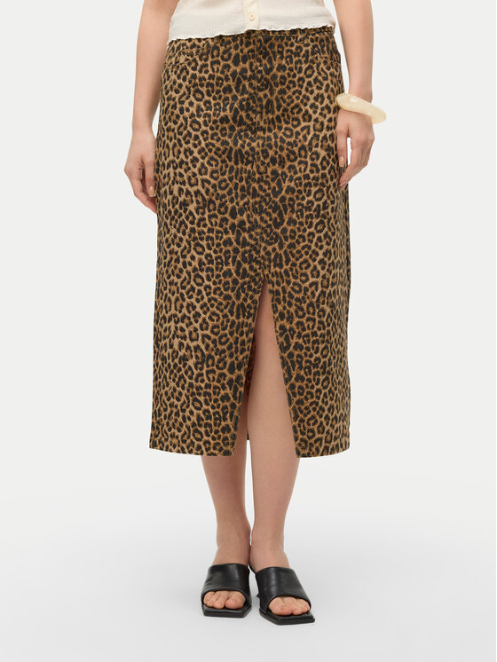 Vero Moda Džinsinis sijonas · Ruda · Midi