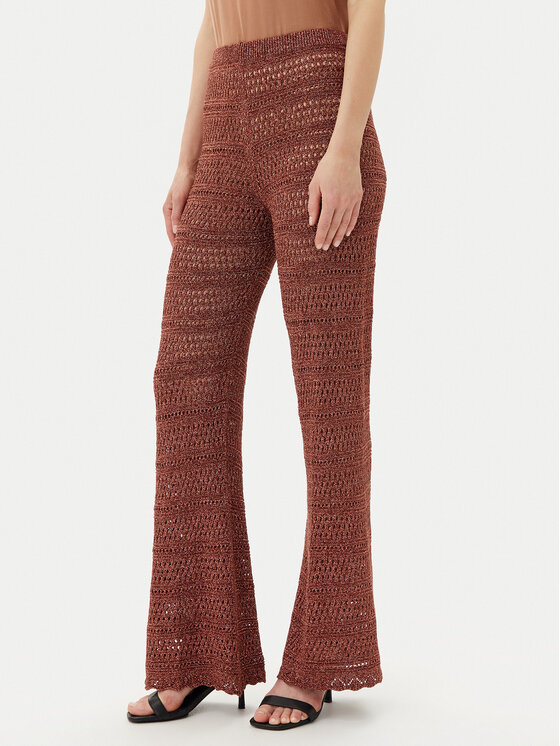 TWINSET Megztos kelnės · Ruda · Regular Fit