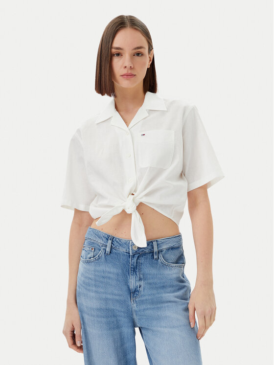 Tommy Jeans Marškiniai · Écru