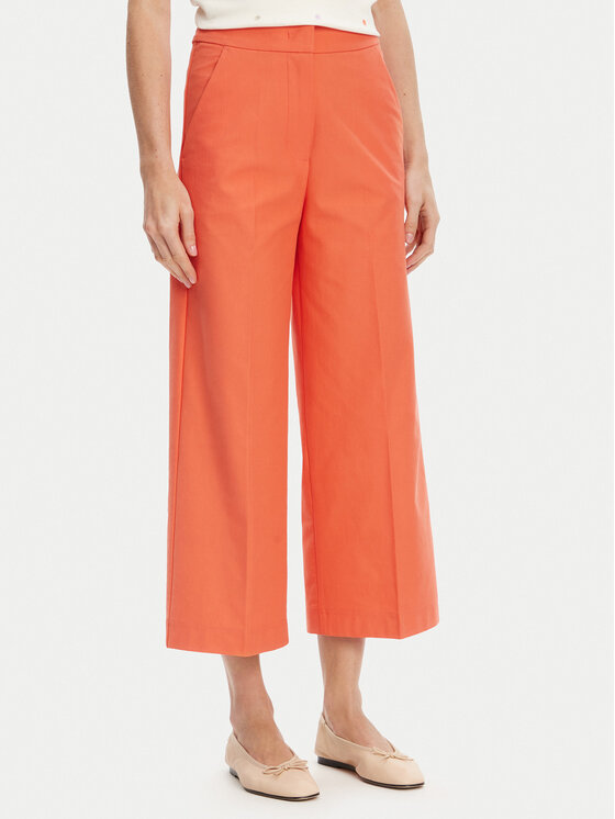 United Colors Of Benetton Medžiaginės kelnės · Oranžinė · Regular Fit