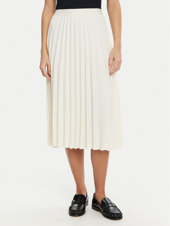 Tommy Hilfiger Plisuotas sijonas · Écru · Midi