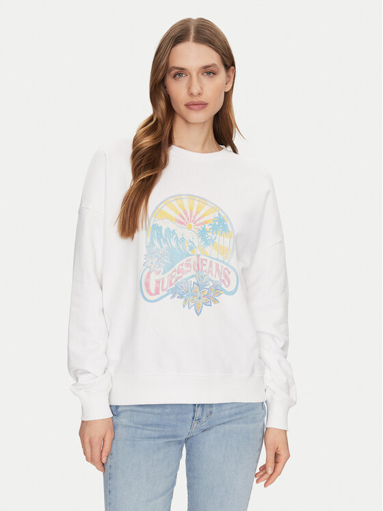 Guess Džemperis · Balta · Regular Fit