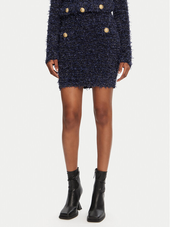 Balmain Mini sijonas · Tamsiai mėlyna