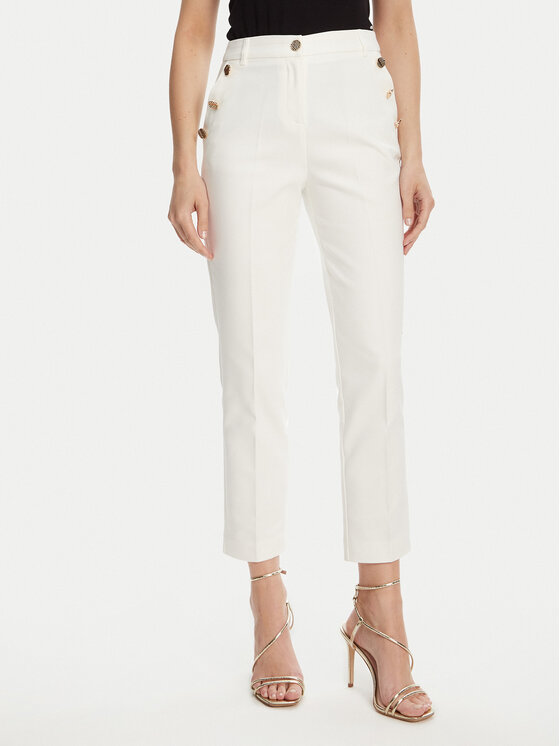 Morgan Chinos kelnes · Balta · Slim Fit