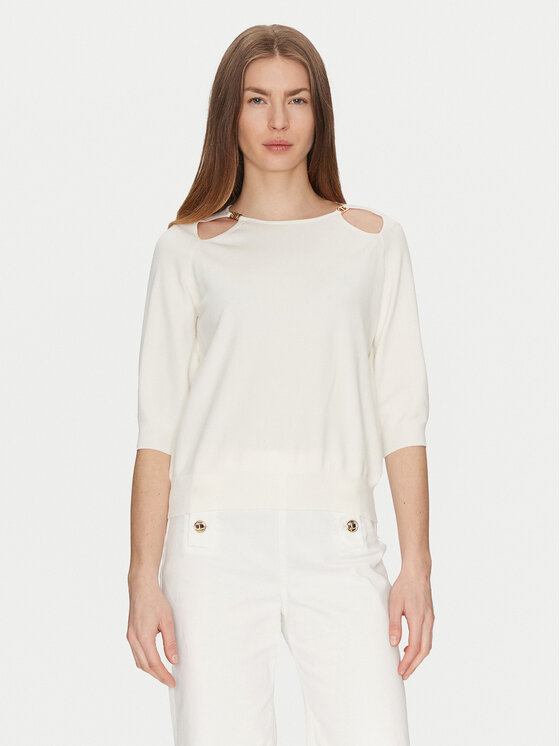 TWINSET Megztinis · Écru · Relaxed Fit