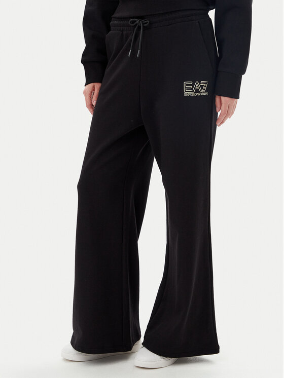 EA7 Emporio Armani Sportinės kelnės · Juoda · Relaxed Fit