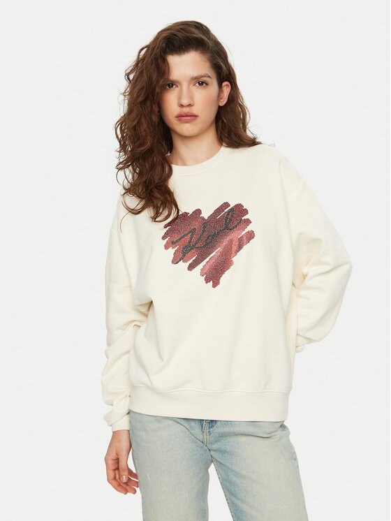 KARL LAGERFELD Džemperis · Écru · Regular Fit