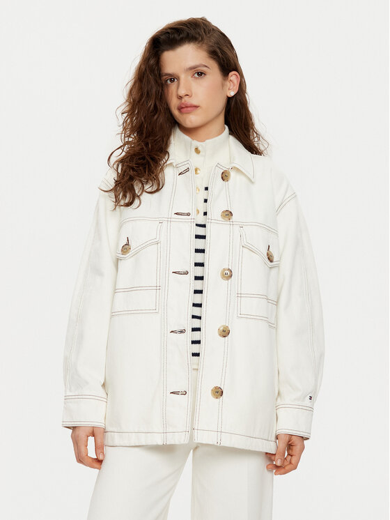 Tommy Hilfiger džinsiniai marškiniai  · Balta