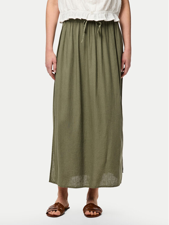 Pieces Midi sijonas · Žalia