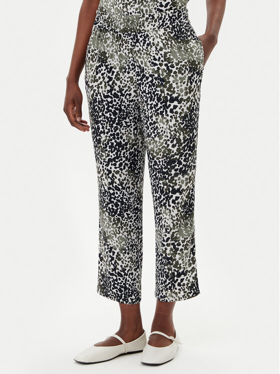 Olsen Medžiaginės kelnės · Žalia · Regular Fit