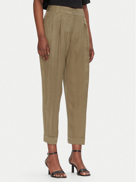 ACCESS FASHION Medžiaginės kelnės · Ruda · Regular Fit