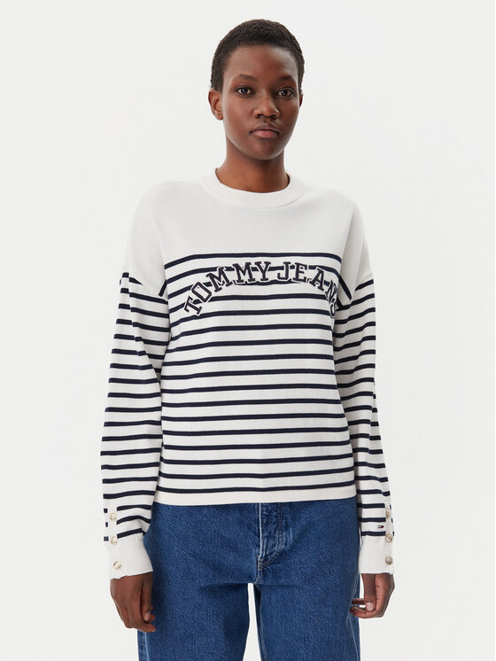 Tommy Jeans Megztinis · Écru · Regular Fit