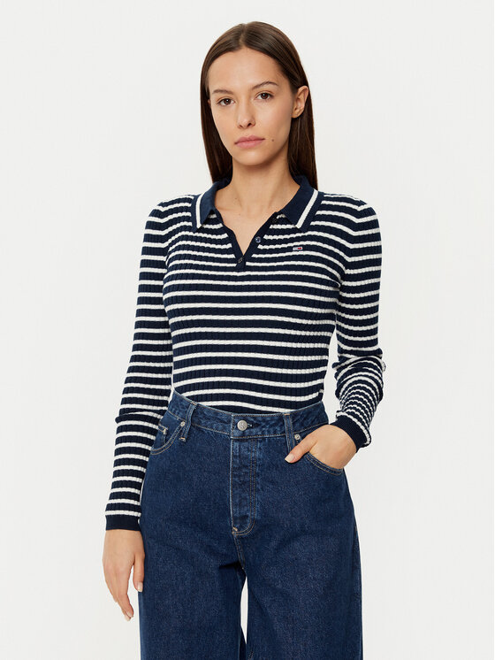 Tommy Jeans Megztinis · Smėlio · Slim Fit