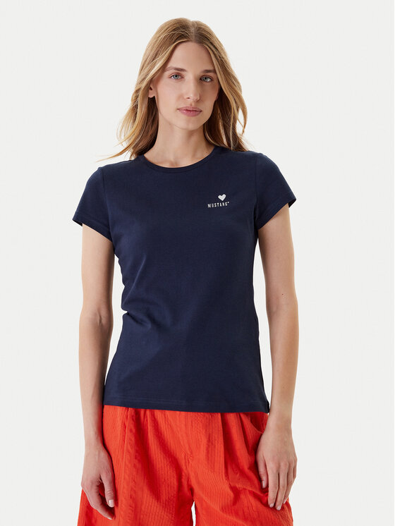 Mustang Marškinėliai · Tamsiai mėlyna