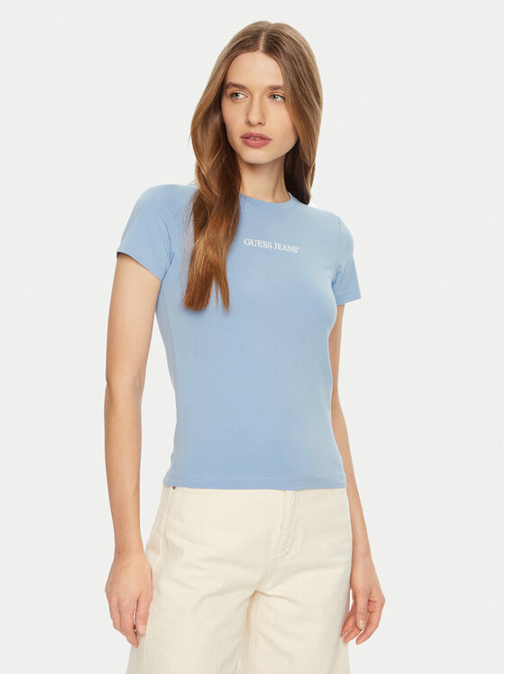 Guess Jeans Marškinėliai · Žydra