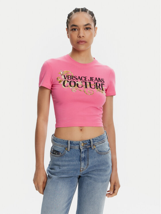 Versace Jeans Couture Marškinėliai · Rožinė