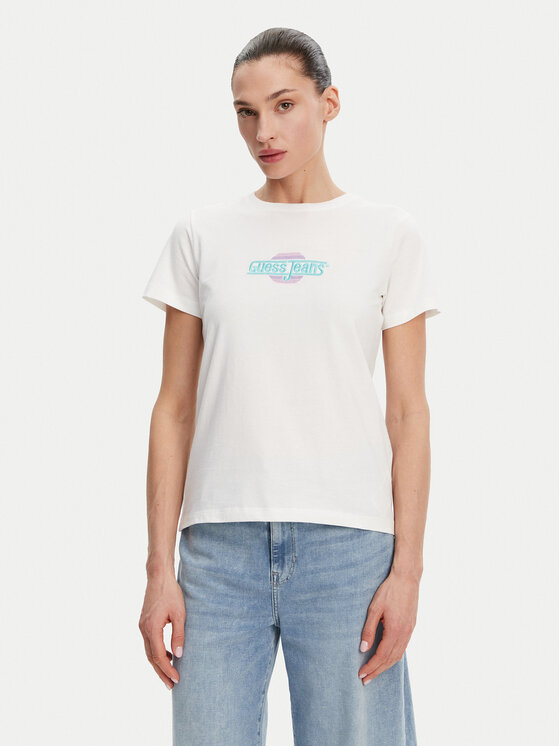 Guess Jeans Marškinėliai · Balta