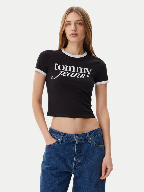 Tommy Jeans Marškinėliai · Juoda
