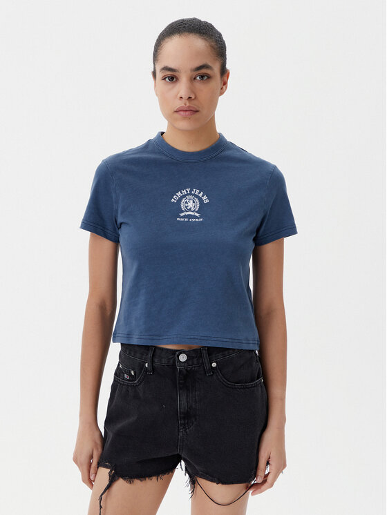 Tommy Jeans Marškinėliai · Tamsiai mėlyna