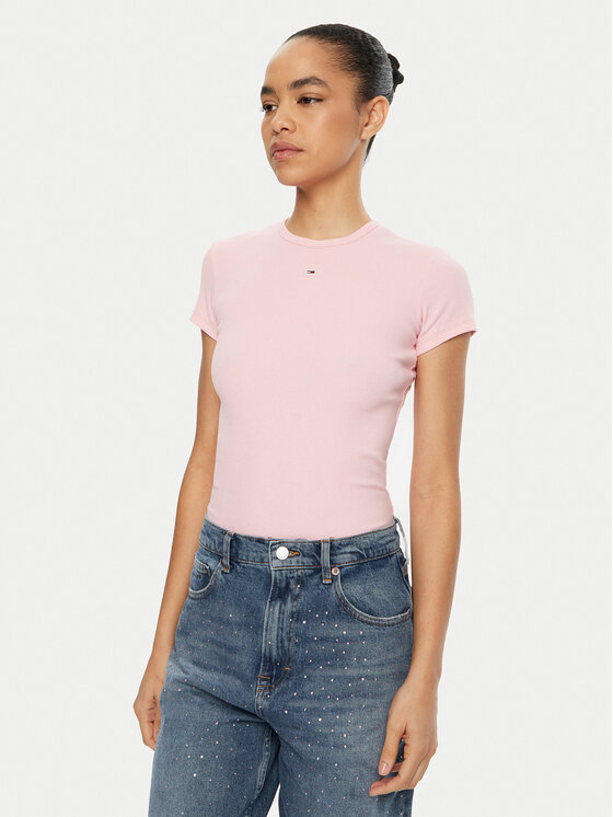 Tommy Jeans Marškinėliai · Rožinė