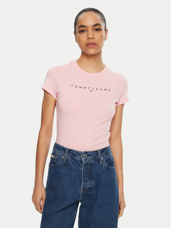 Tommy Jeans Marškinėliai · Rožinė