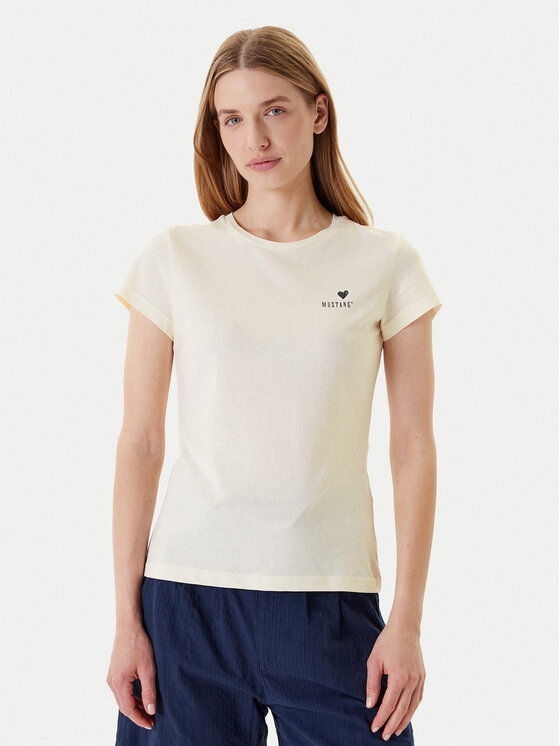 Mustang Marškinėliai · Écru