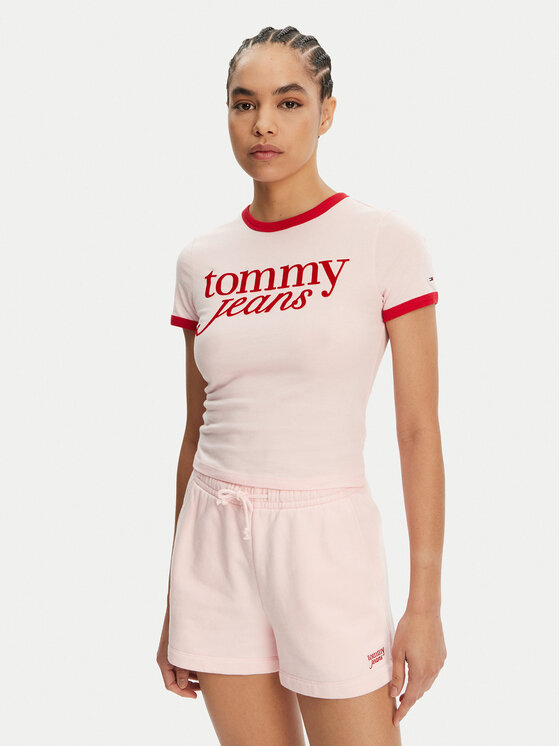 Tommy Jeans Marškinėliai · Rožinė