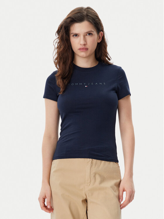 Tommy Jeans Marškinėliai · Tamsiai mėlyna