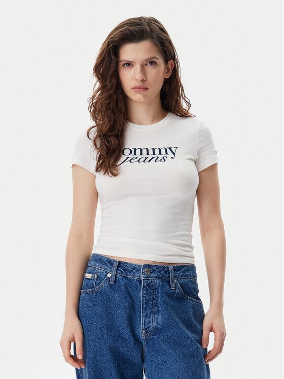 Tommy Jeans Marškinėliai · Écru