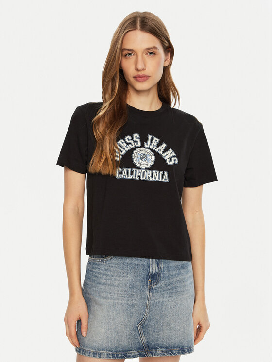 Guess Jeans Marškinėliai · Juoda