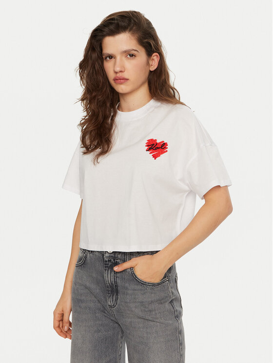 KARL LAGERFELD Marškinėliai · Balta