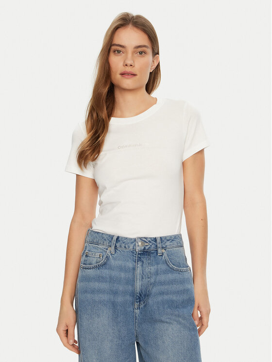 Calvin Klein Jeans Marškinėliai · Balta