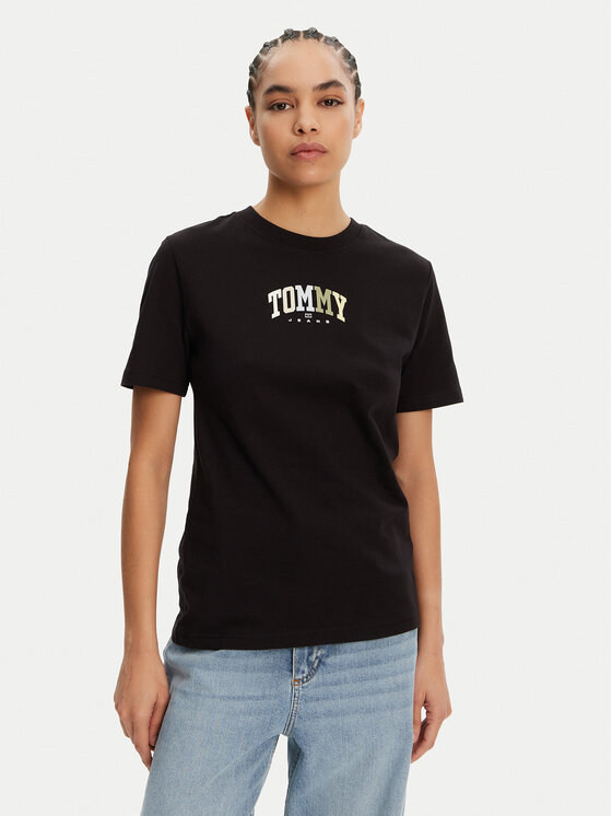 Tommy Jeans Marškinėliai · Juoda