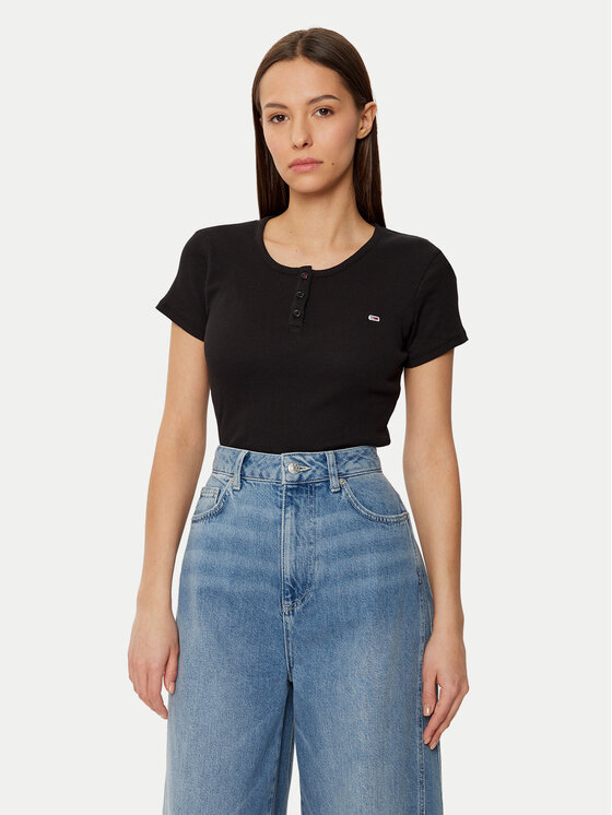 Tommy Jeans Marškinėliai · Juoda