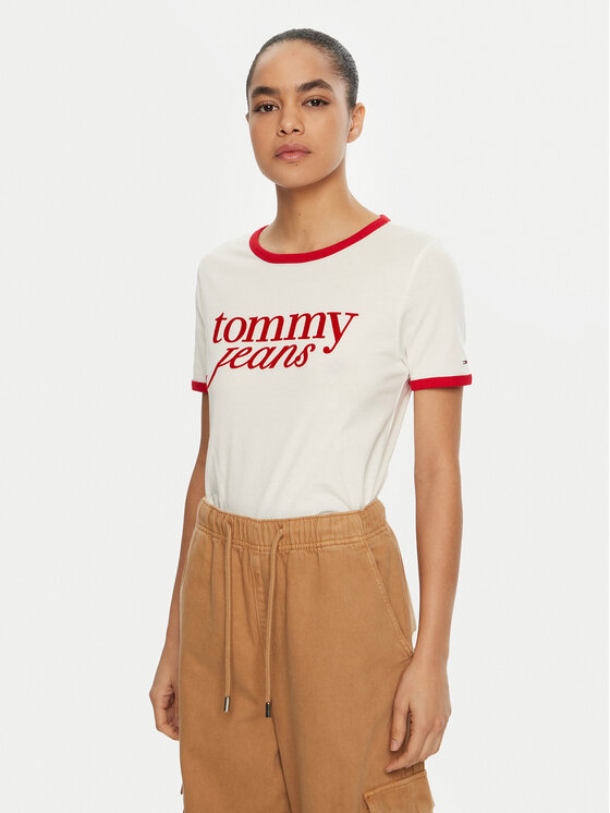 Tommy Jeans Marškinėliai · Balta