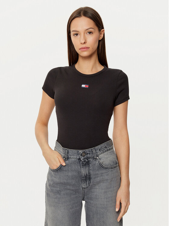 Tommy Jeans Marškinėliai · Juoda