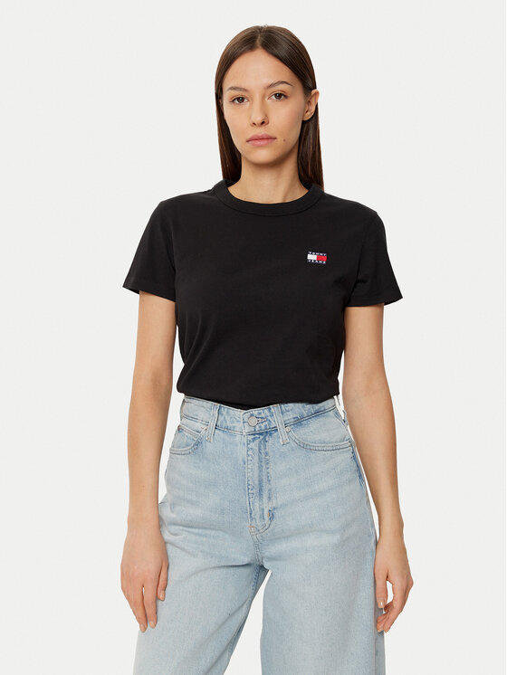 Tommy Jeans Marškinėliai · Juoda